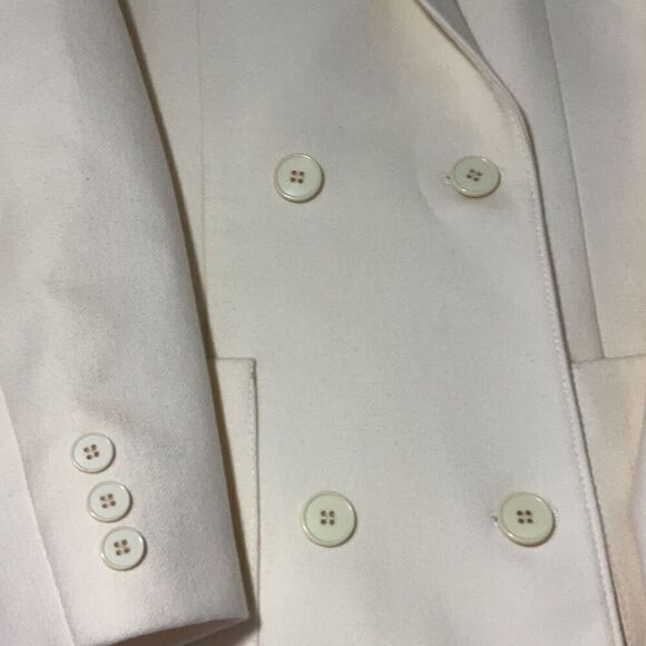 Epoca Modell Bremen Womens Vintage Cream Double Breasted Wool Long Coat Size 36 - Picture 5 of 13